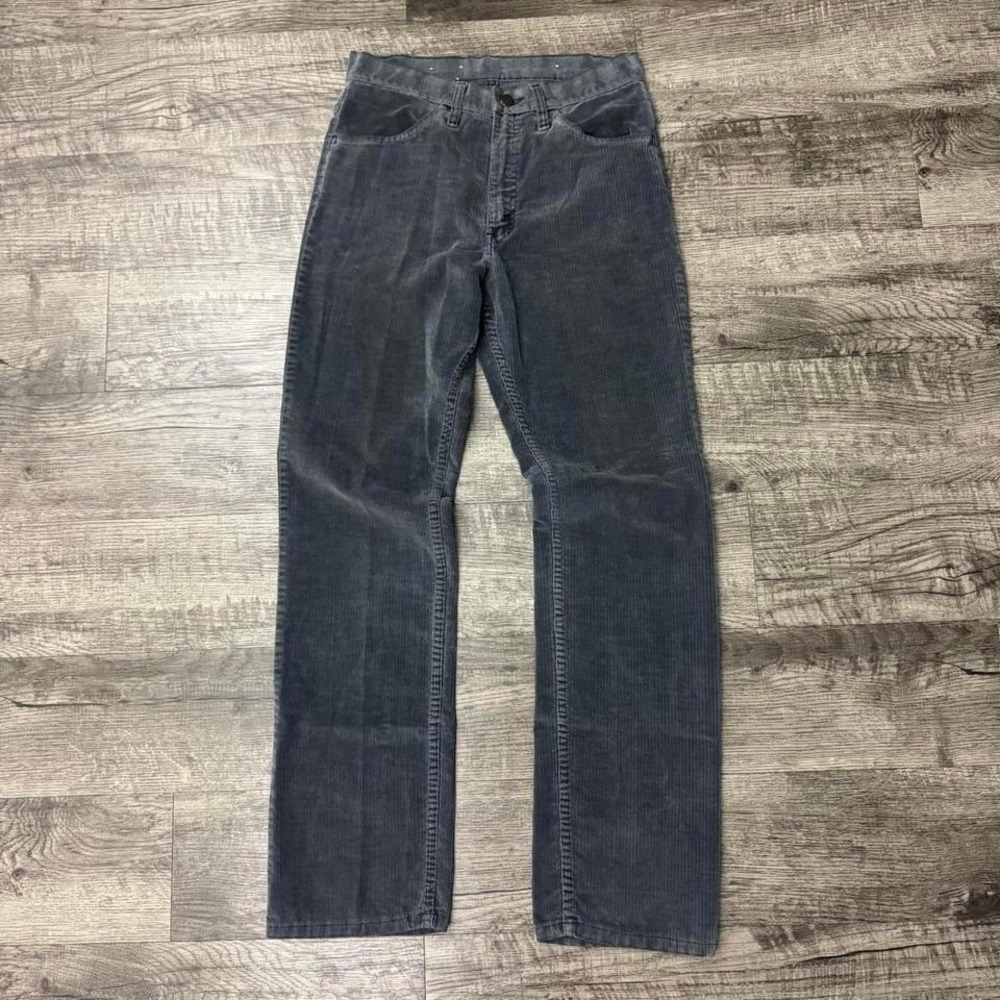 Vintage Levi's Straight Leg Grey Corduroy Pants Made in USA 28x31